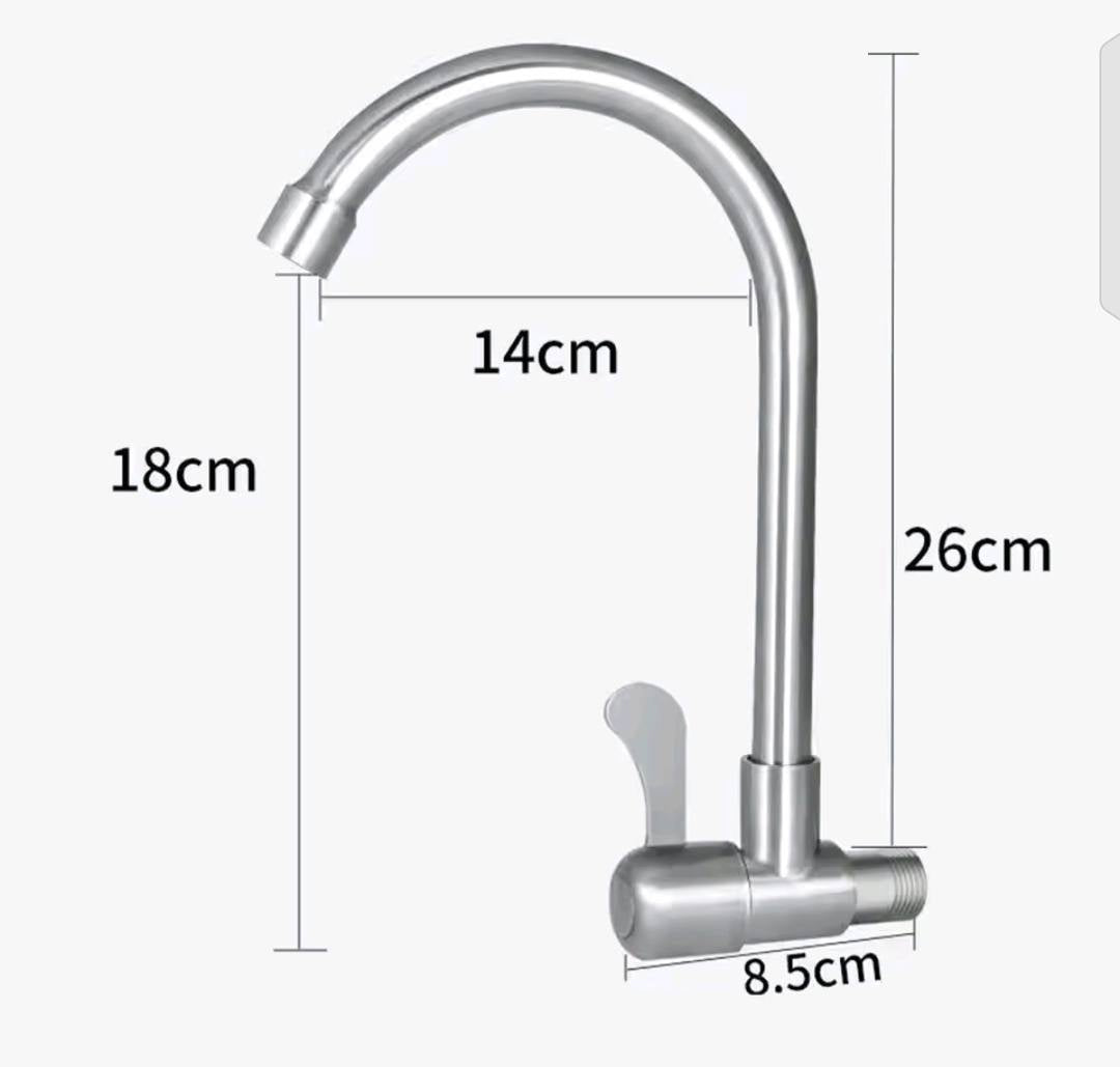 Wall Mounted Kitchen Sink Faucet For Only Hot or Only Cold Water System