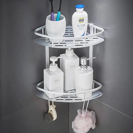 2 Layer Bathroom Corner Storage Shelf - Royal Sanitary