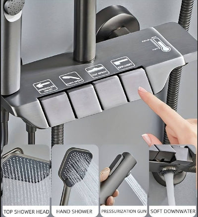 Piano Buttons Bathroom Shower Set