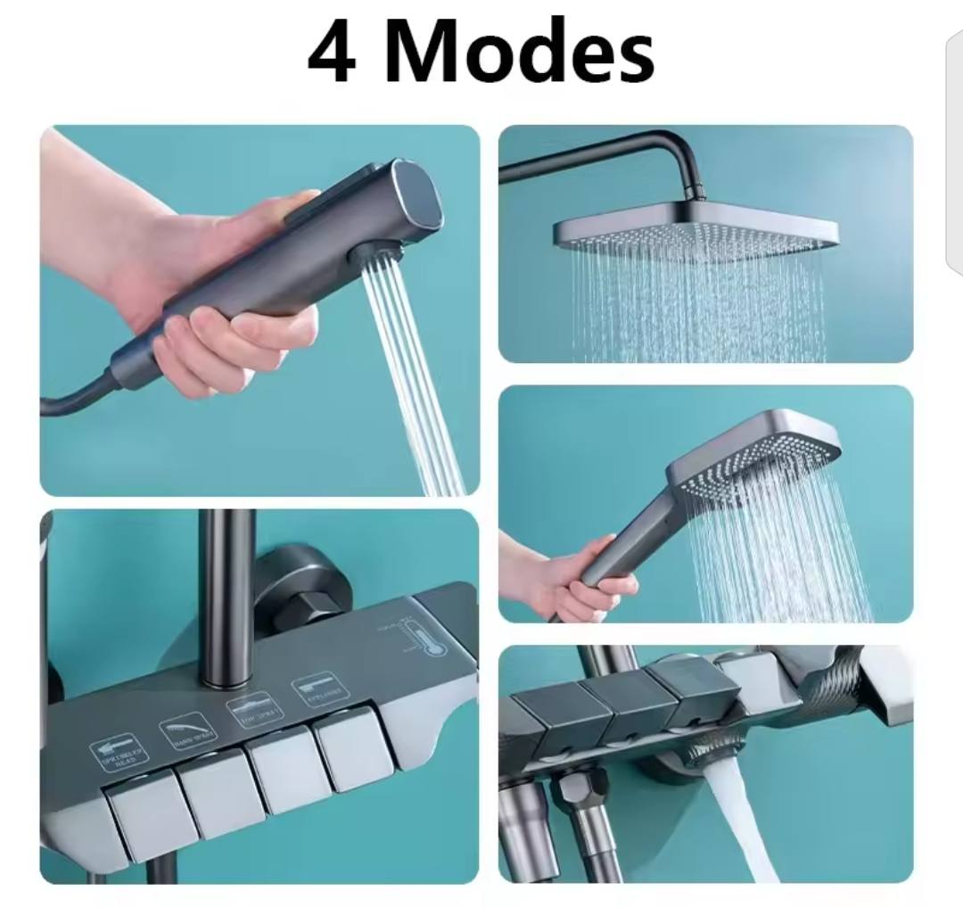 Piano Buttons Bathroom Shower Set