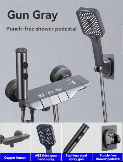 Piano Buttons Bathroom Shower Set