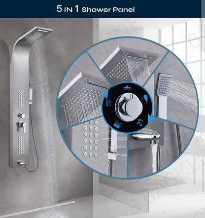 5 in 1 Multifunctional Bathroom Shower Panel - Royal Sanitary