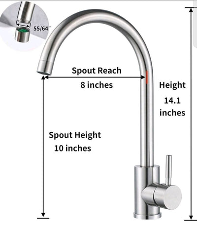 Round Shape Kitchen Sink Faucet For Hot and Cold Water