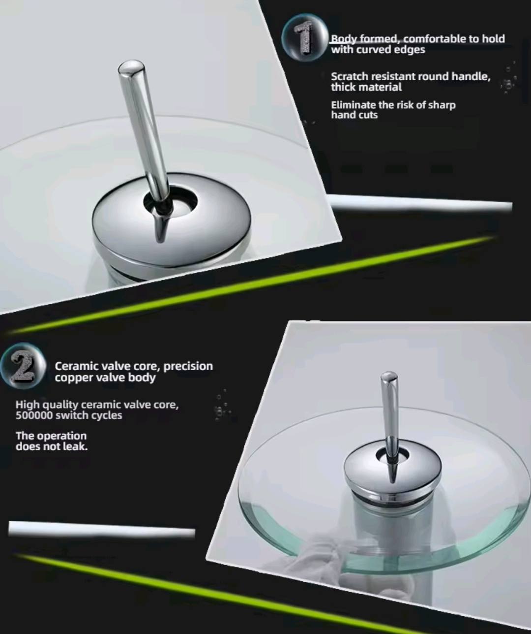 Glass Waterfall Bathroom Besone Faucet