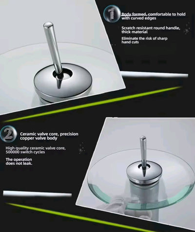 Glass Waterfall Bathroom Besone Faucet