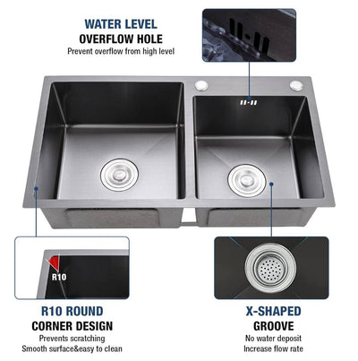 Hand Made Double Bowl Kitchen Sink