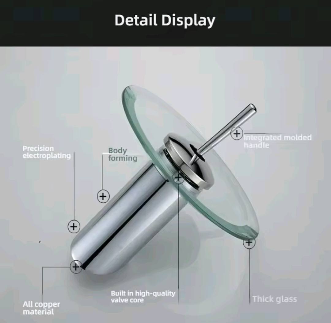 Glass Waterfall Bathroom Besone Faucet