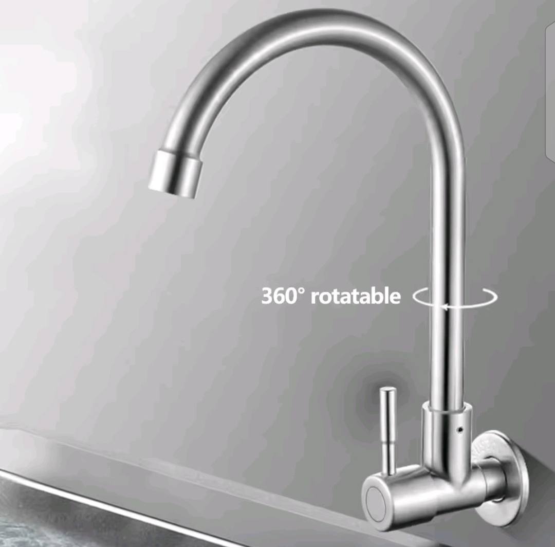 Wall Mounted Kitchen Sink Faucet For Only Hot or Only Cold Water System