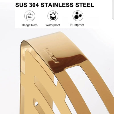 Bathroom Two Layers Corner Storage Shelf Stainless Steel