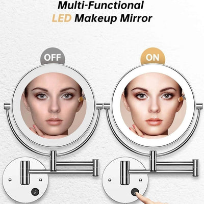 Wall Mounted 1080° Rotatable LED Mirror