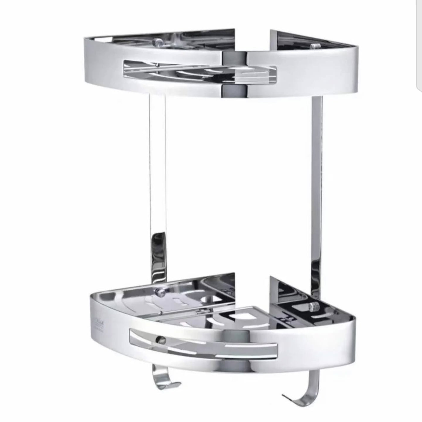 Bathroom Two Layers Corner Storage Shelf Stainless Steel