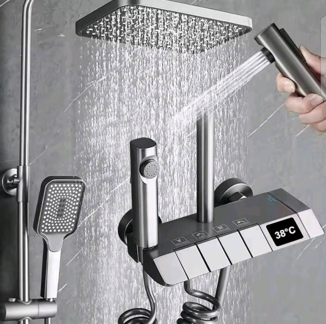 Piano Digital Temperature Shower Set