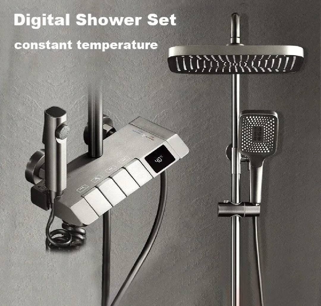 Piano Digital Temperature Shower Set