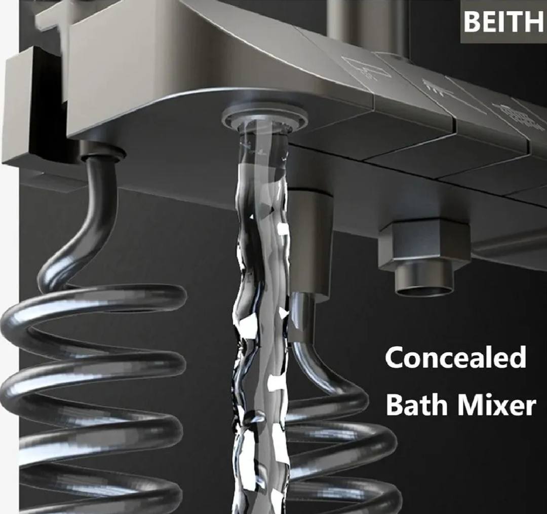 Piano Digital Temperature Shower Set