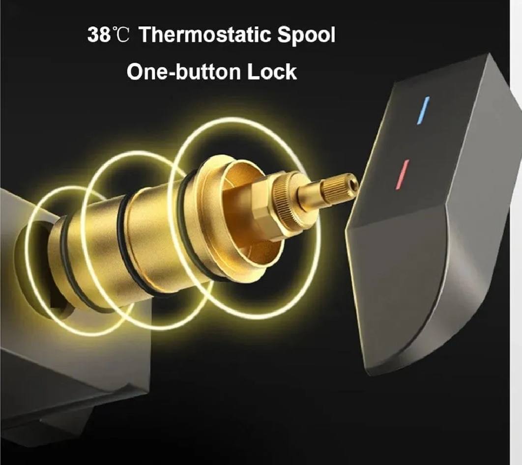 Piano Digital Temperature Shower Set