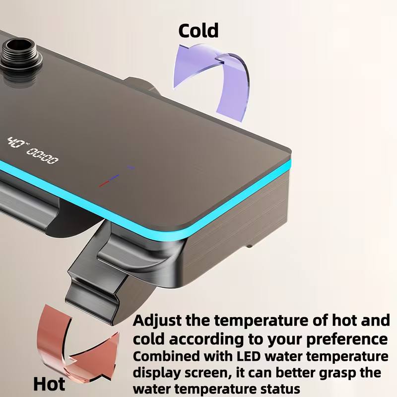 Multifunctional Piano LED Shower Set