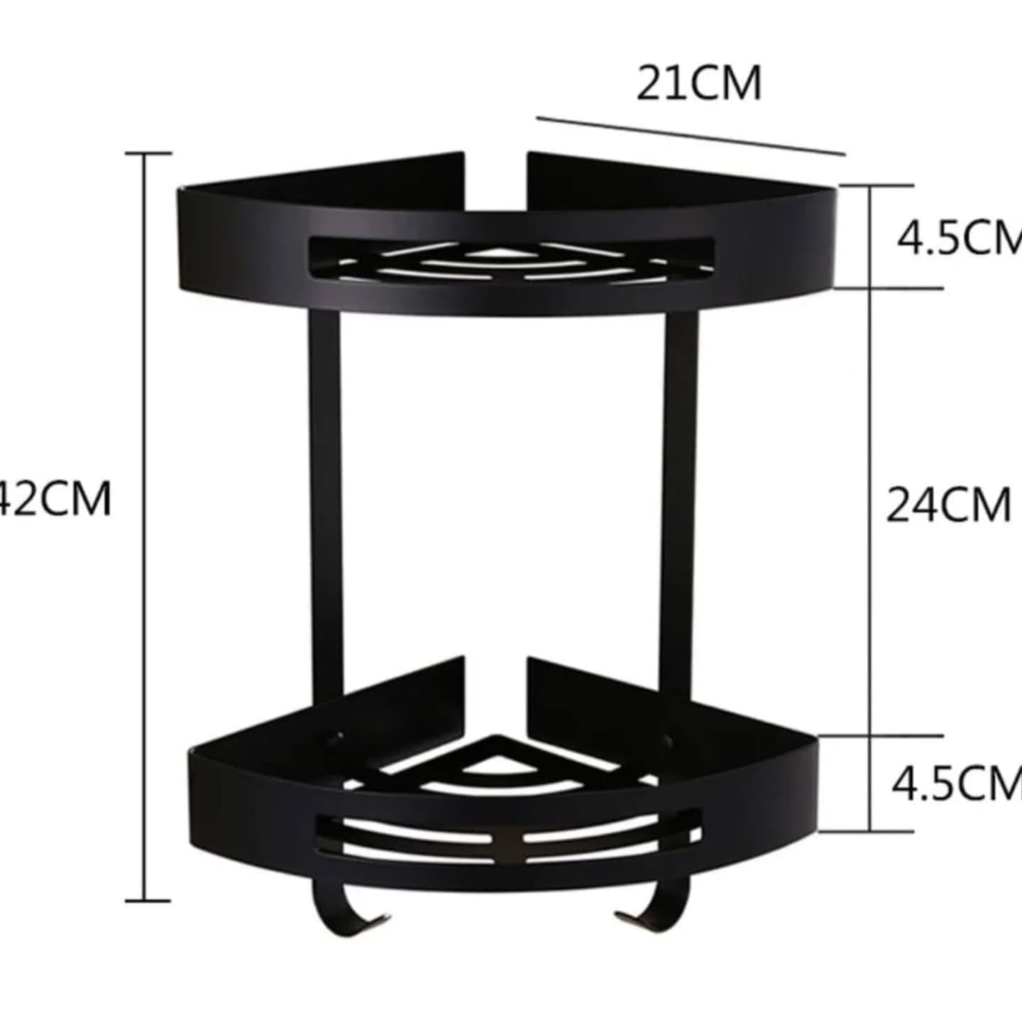 Bathroom Two Layers Corner Storage Shelf Stainless Steel - Royal Sanitary