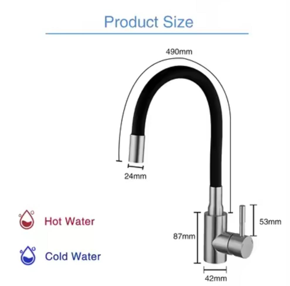 Flexible Kitchen Sink Faucet - Royal Sanitary
