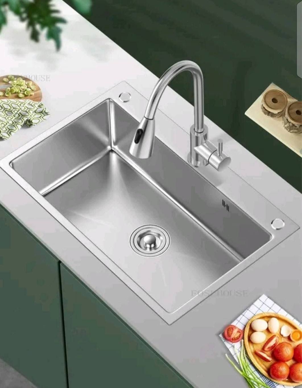 Hand Made Single Bowl Kitchen Sink - Royal Sanitary
