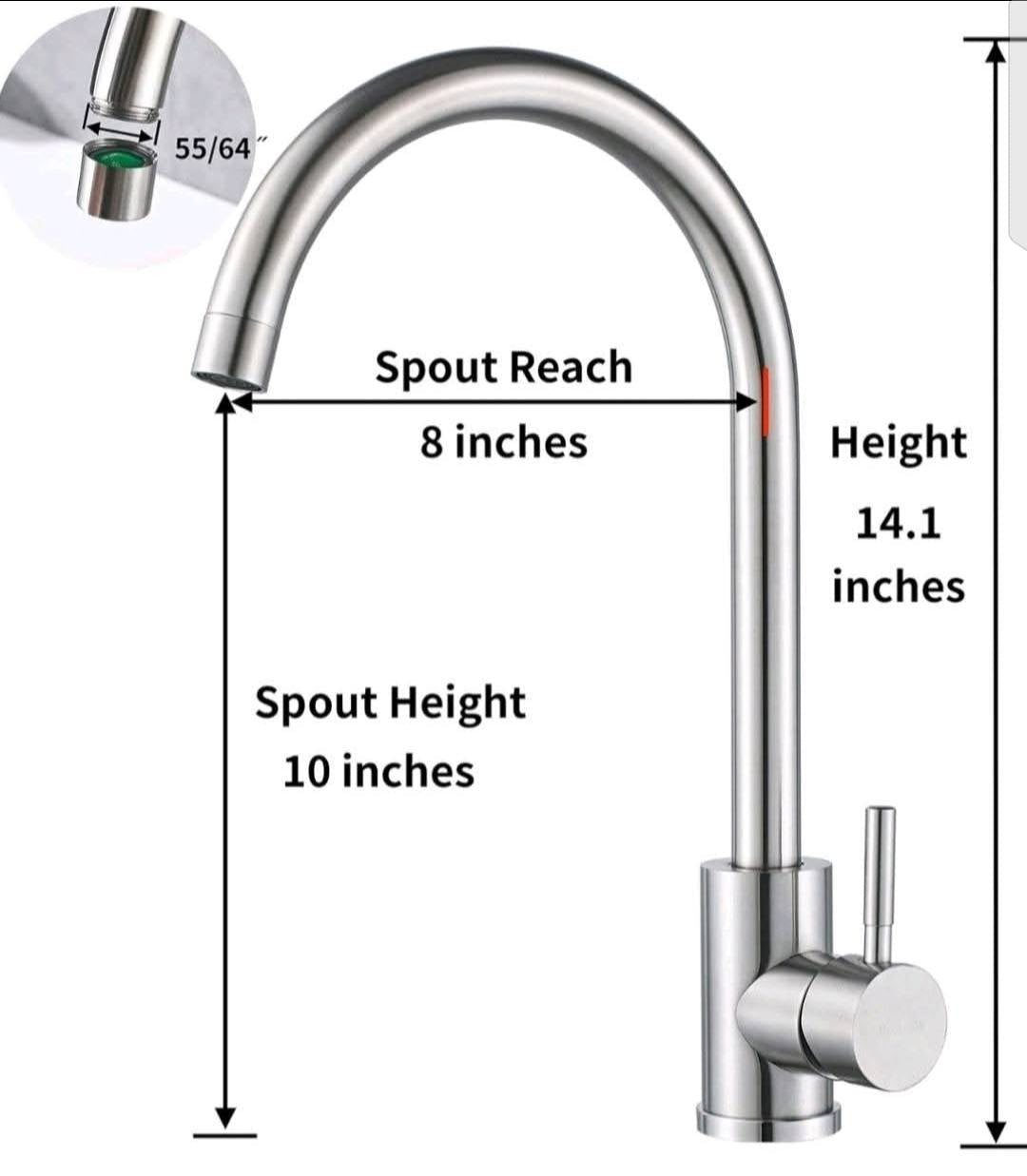Round Shape Kitchen Sink Faucet For Hot and Cold Water - Royal Sanitary