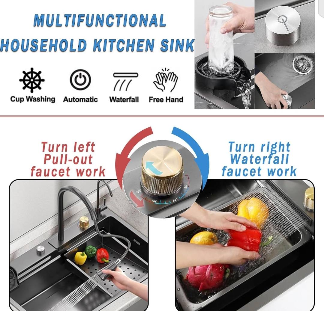 Waterfall Kitchen Hand Made Sink - Royal Sanitary